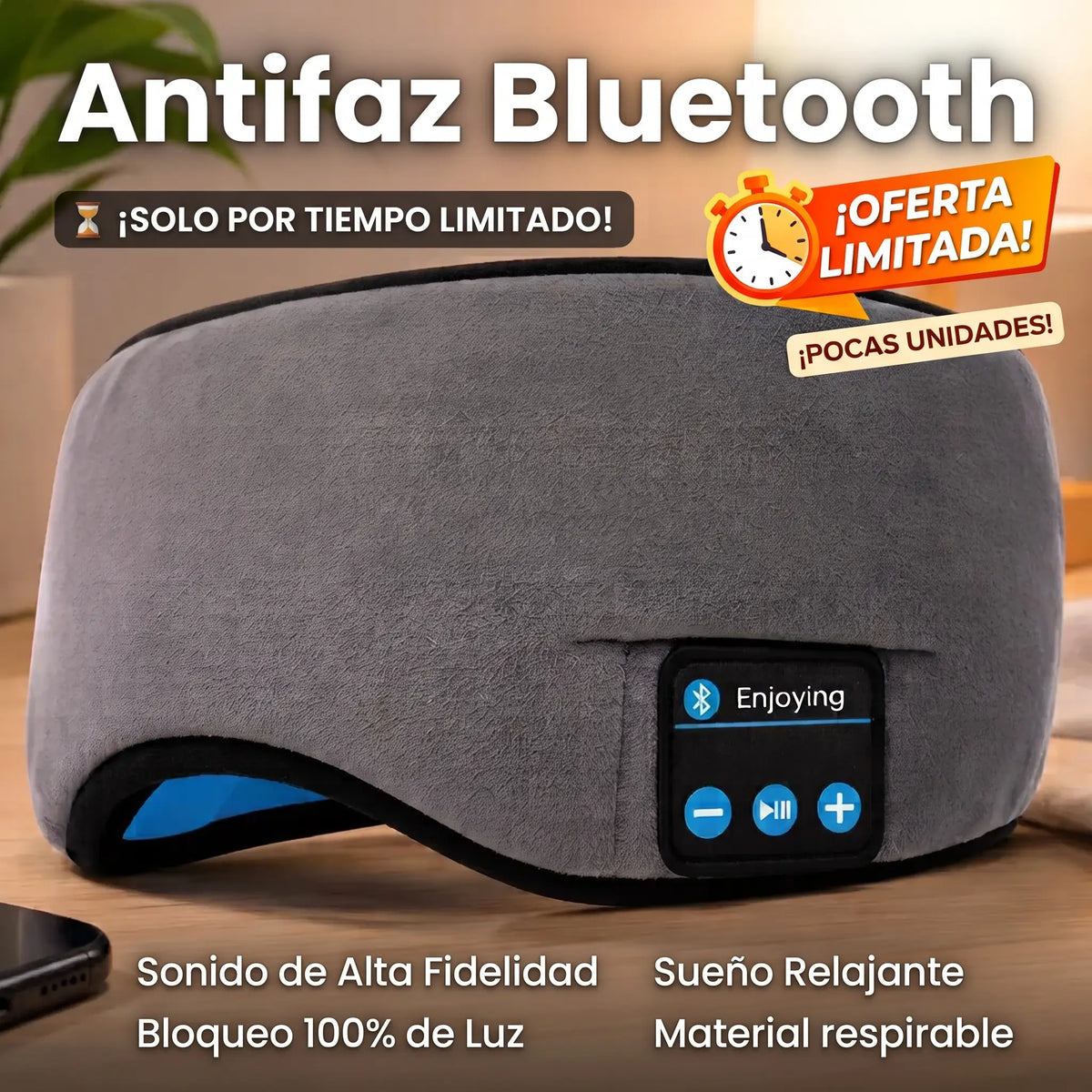 Antifaz Bluetooth | PAGA AL RECIBIR
