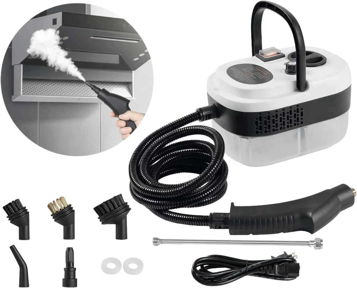 Kit completo del limpiador a vapor con cepillos y boquillas